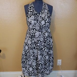 AGB Black and White Halter Dress Size 12